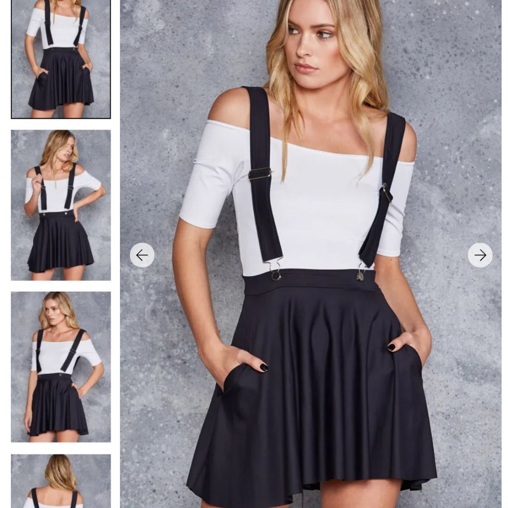 Blackmilk Matte Pinafore Skirt